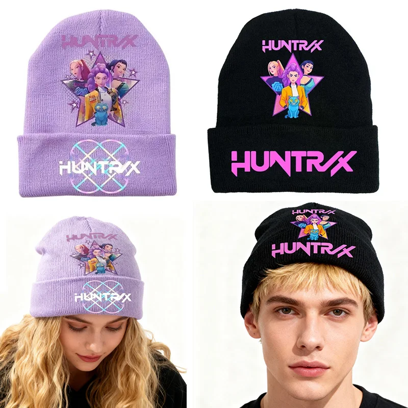 K-Pop شيطان الصيادين الفتيات الفتيان قبعات منسوجة الكرتون الأطفال القبعات القطن الشتاء Kawaii قبعة أنيمي عيد ميلاد هدايا عالية الجودة #2