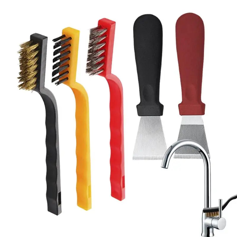 شق تنظيف أداة تنظيف فرشاة مجموعة موقد نظافة المطبخ الغسيل لوازم التنظيف العميق فرشاة المطبخ موقد مكشطة علوية