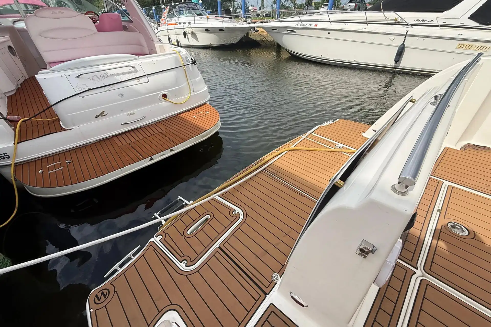 Marine Faux Teak EVA Non-Slip Mat -2007-2008 Meridian 459 Motor yacht Self-Adhesive 1/4
