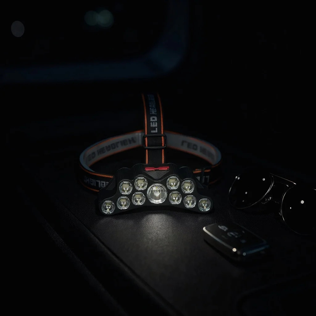 

Перезаряжаемый налобный фонарь с длительным сроком службы, 11 светодиодов с высоким люменом для расширенного использования на открытом воздухе и работы