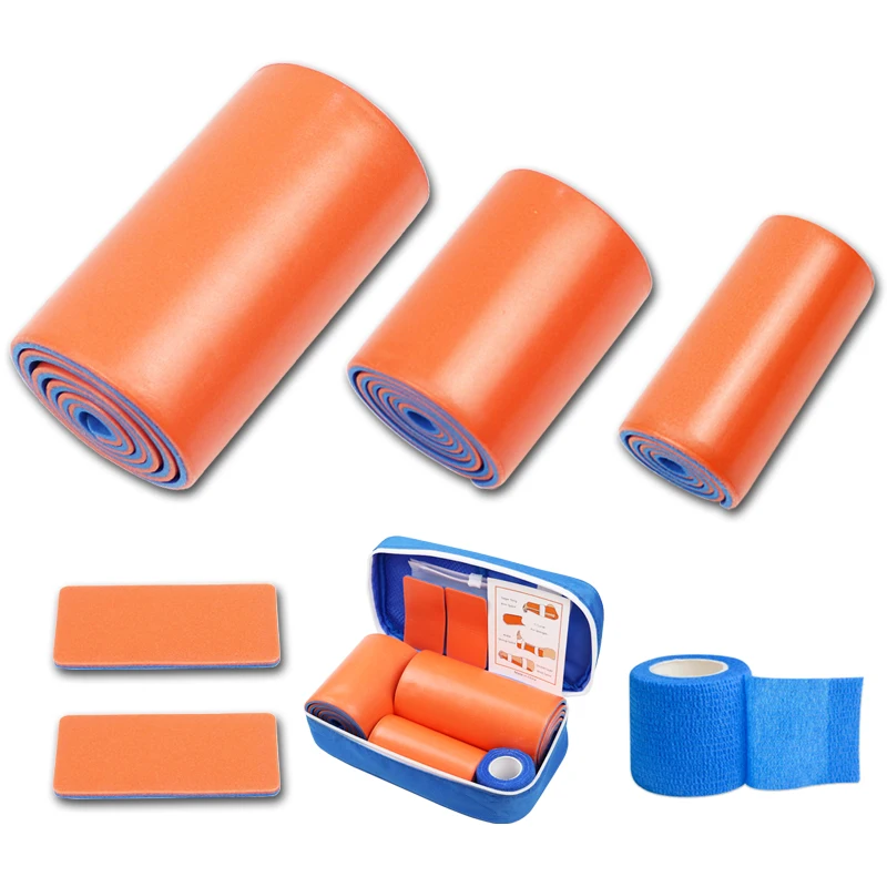7PCS Survival Bandage Roll Pet Splint Leg Wrist Finger Arm Fixed Rescue Protection Belt Brace Fracture Fixation Emergency Set C3