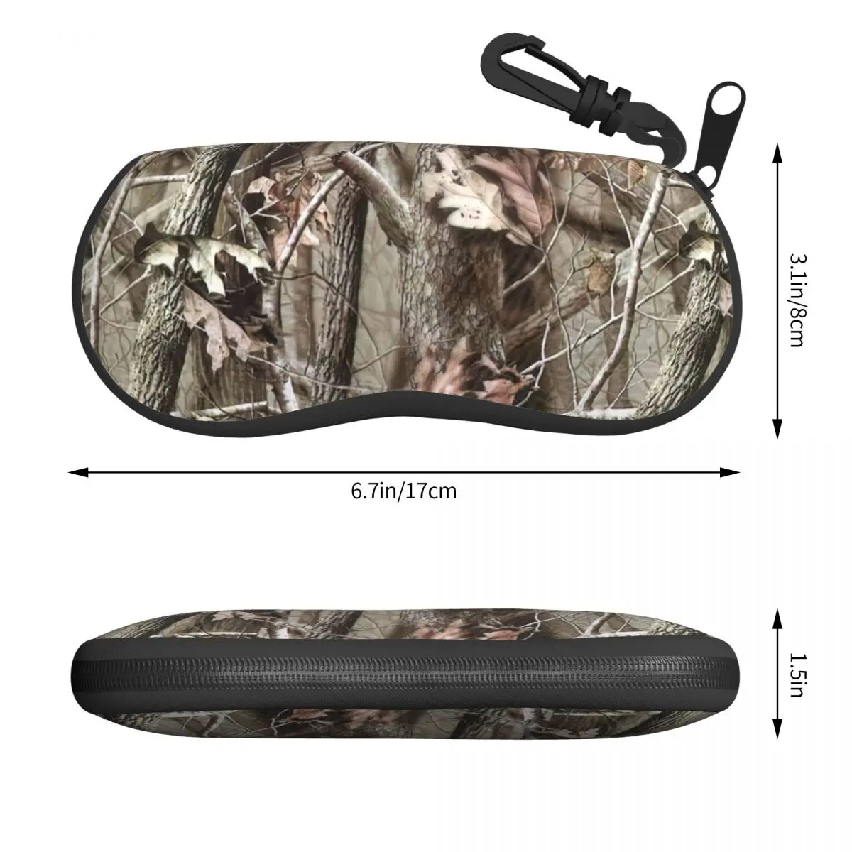 Custom Real Tree Camouflage Camo Pattern Shell Eyeglasses Protector Cases Cool Sunglass Case Glasses Pouch