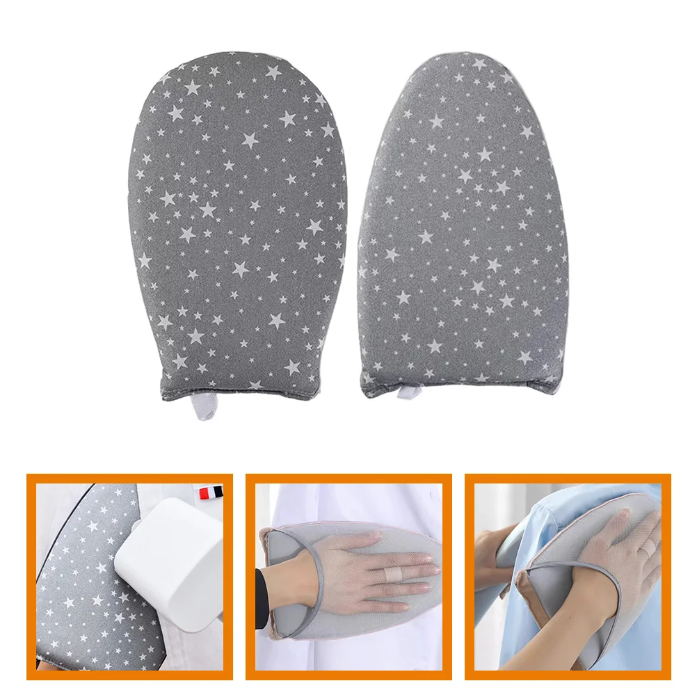 

2 Pcs Ironing Board Gloves Handheld Finger Button Heat Resistant Garment Protective Tarpaulin Insulated Steamer Mitt