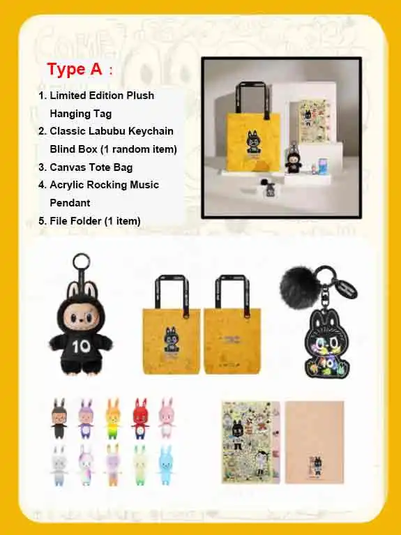 Originele authentieke POP MART Labubu THE MONSTERS 10th Anniversary Limited Blind Box Doll Bag sleutelhanger verjaardagscadeaus