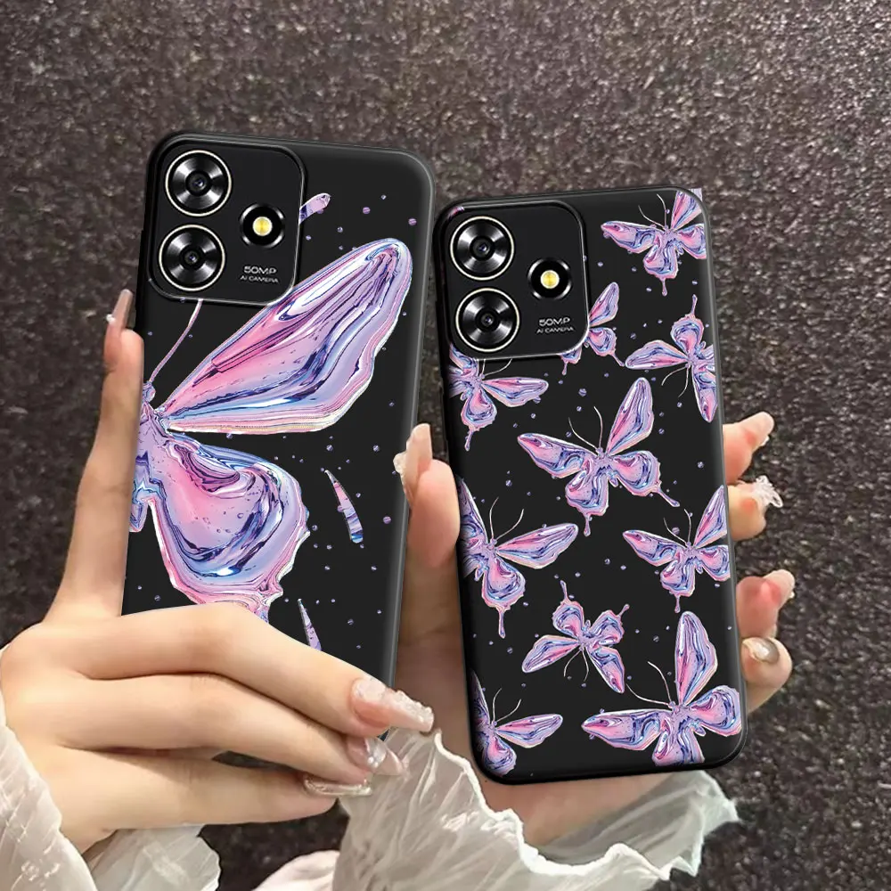Para ZTE V50 Vita Smart V40 diseño 4G funda de silicona suave Natural Floral TPU funda de teléfono para ZTE Blade V50 diseño 4G 5G contraportada