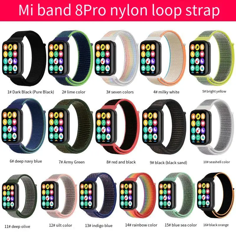 Nylon armband für Xiaomi Miband 8 Pro geflochtenes Armband Smartwatch Redmi Uhr 4 Stoff Armband für Miband 8 Pro Ersatz gürtel