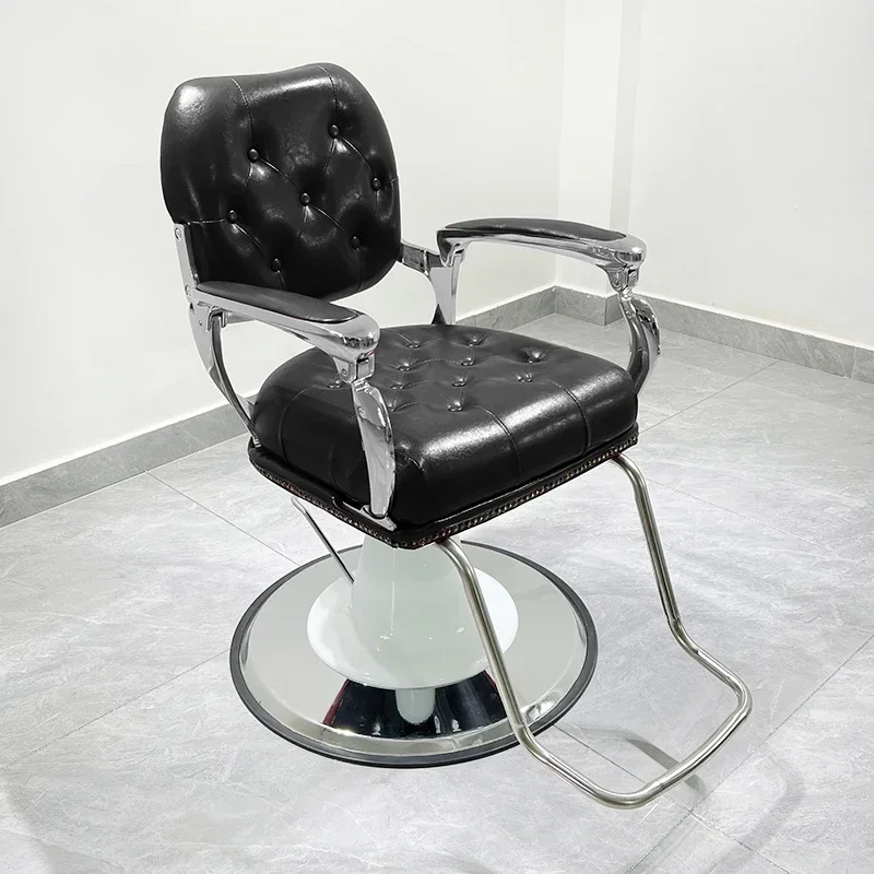 New Style Barber Chair Hairdresser Haircut Lift Head Old-fashioned Barber Chair Vintage Hairdressing Taburete Salon Furniture