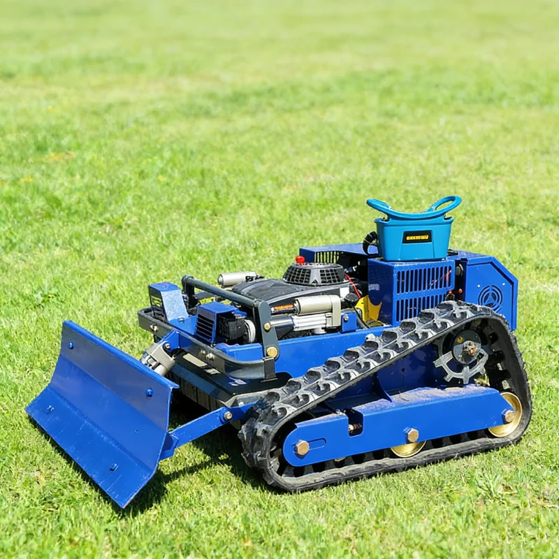 Customized slope embankment track type remote control lawn mower, remote safe operation area intelligent weeding machine