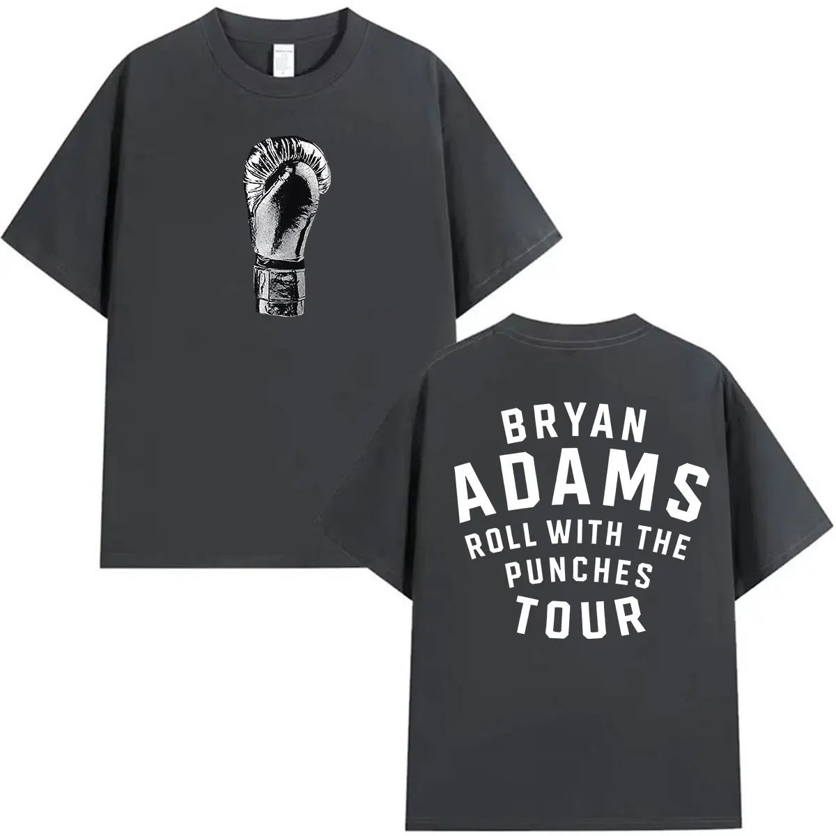 Bryan Adams Roll with The Punches Tour 2026-2027 Print T Shirts Men's Vintage O-Neck Fashion Oversized Cotton T-shirt Streetwear