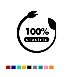 Car sticker 100% electriic car sticker PVC Waterproof sunscreen 15CM