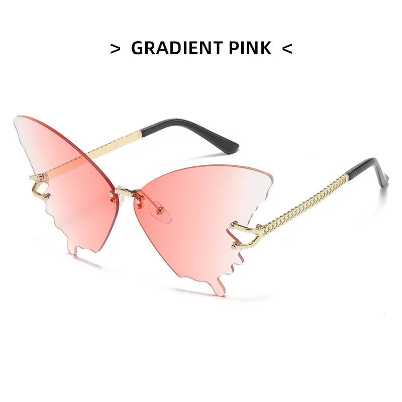 New Rimless Sunglasses For Women Vintage Fashion Luxury Brand Designer Butterfly Frame Sun Glasses Female Shades UV400 Eyewear image 5