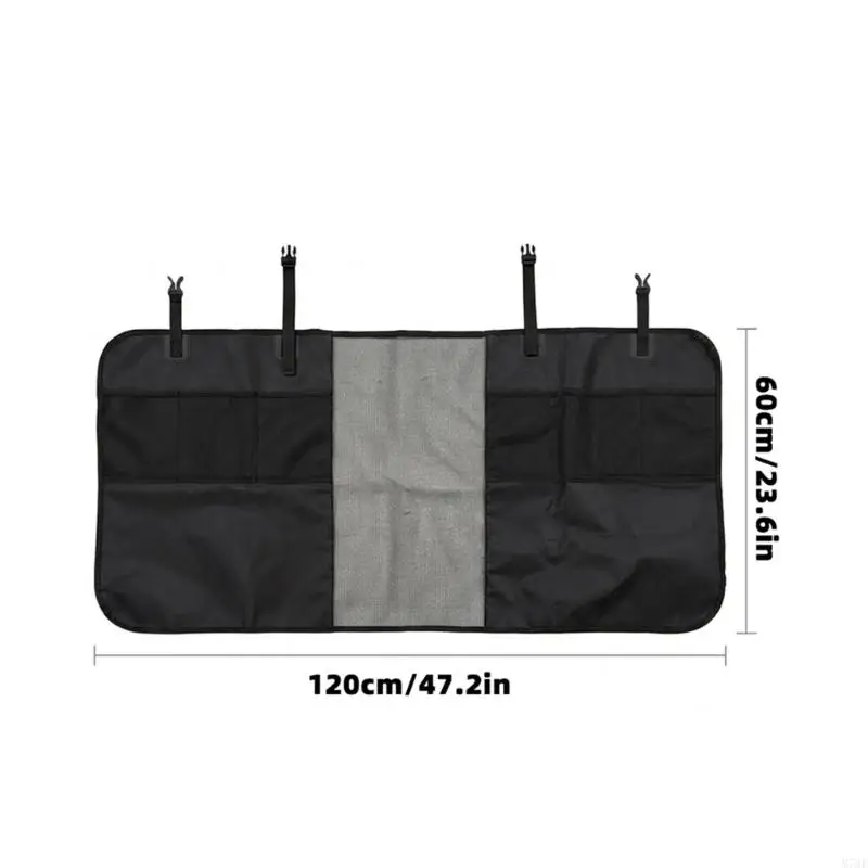 M76E Auto-Haustier-Absperrgitter mit Netzsitzbezug und Seitentaschen – Detail 6