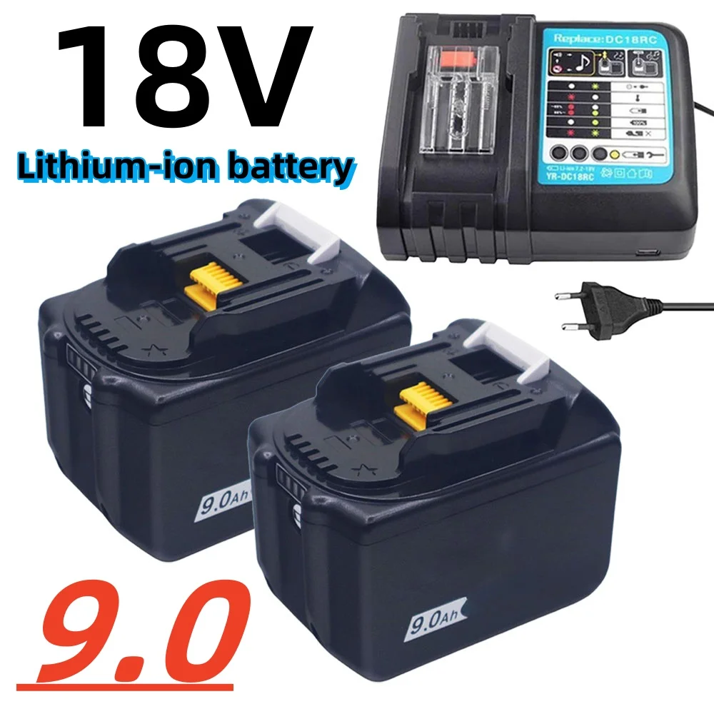 

18V tool replacement battery 9.0Ah for 18V cordless screwdrivers, hand drills, etc. 9000mAh Compatible with BL1860 50 40 30