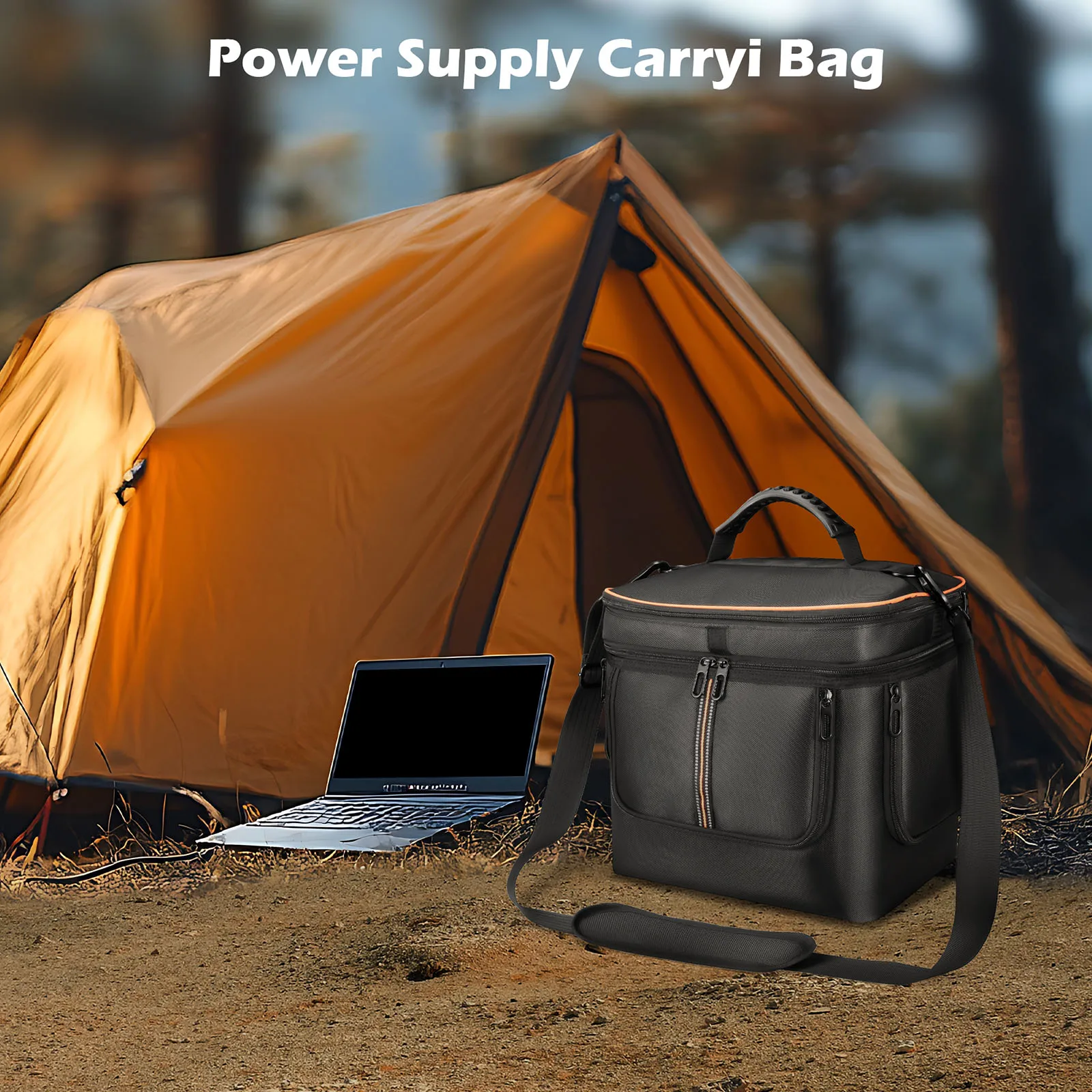 Carrying Case For BLUETTI Elite 100 V2 Power Station Storage Bag Shock Resistant Travel Bag with Adjustable Shoulder Strap