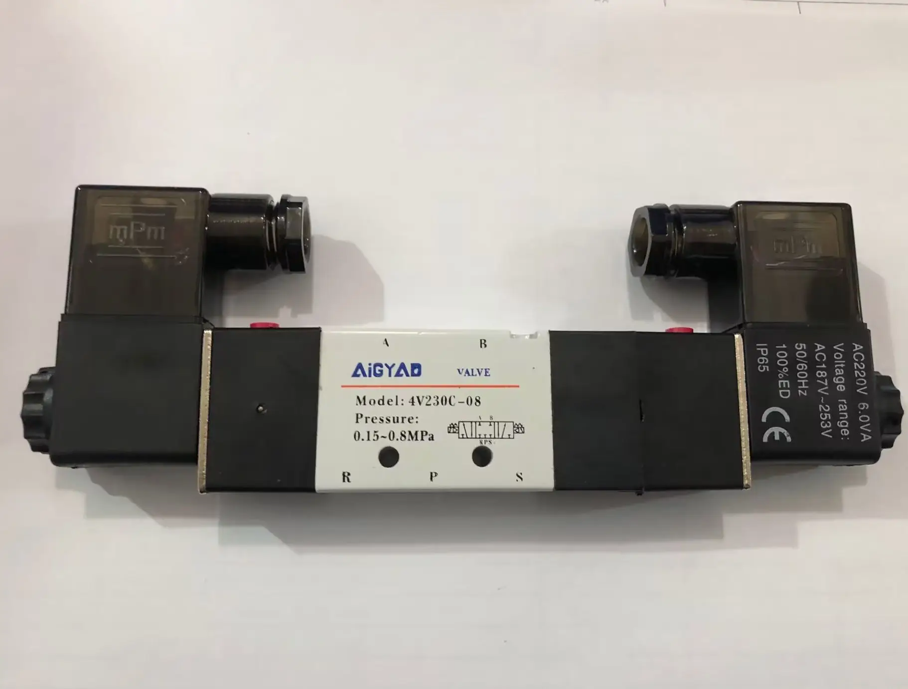 1/4\'\' Ports 4V230-08 4V230C-08 4V230E-08 3 Position 5 Way Air Solenoid Valve DC12V,DC24V or AC110V AC220V