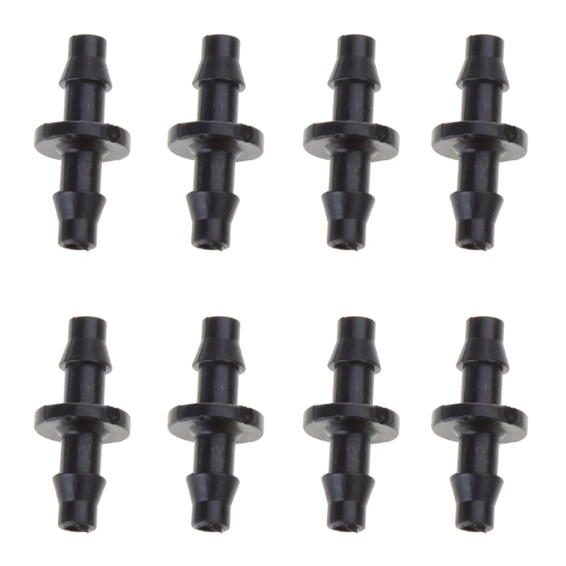 100 pz Connettore Spinato A Doppia 1/4 4/7mm Tubo Da Giardino Irrigazione a goccia Calda 45BE