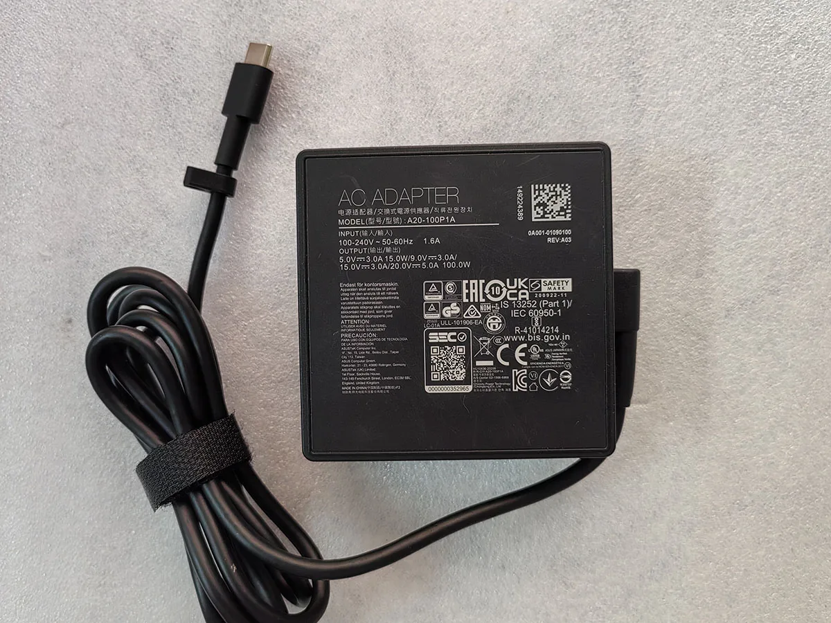 OEM 20V 5A A20-100P1A USB-C 100W AC Adapter For ASUS ROG Flow X13 GV301QH-XS98B Laptop Puryuan Original 0A001-01090100