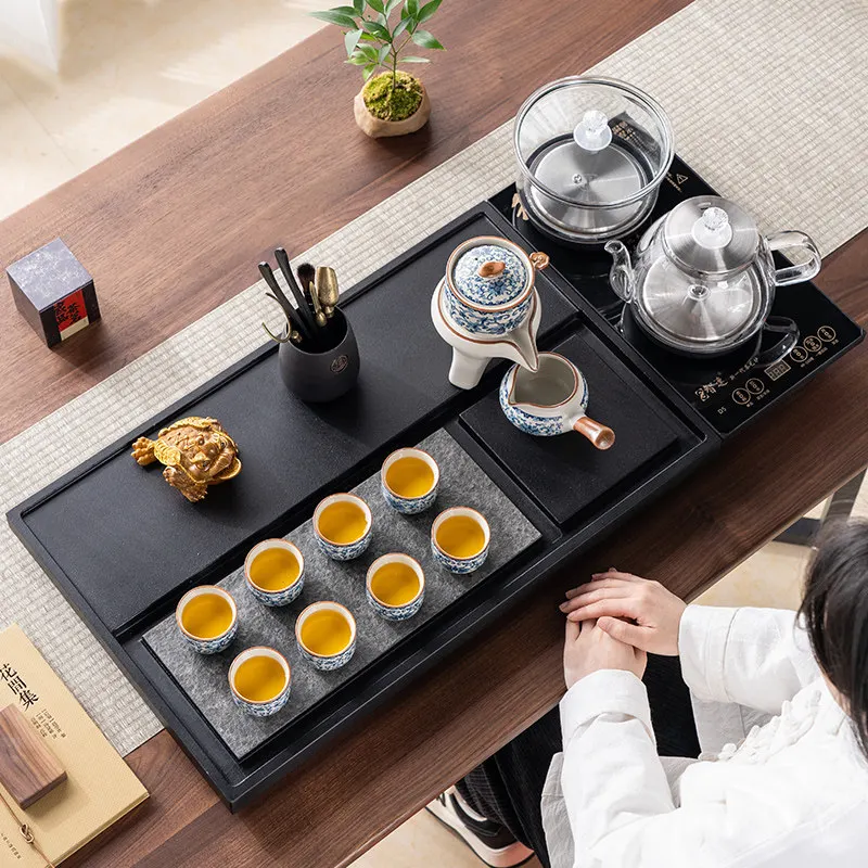 Table Decorative Tea Tray Accessories Serving Ceramic Rectangle Hospitality Tea Tray Kitchen Coasters Bandejas Home Products