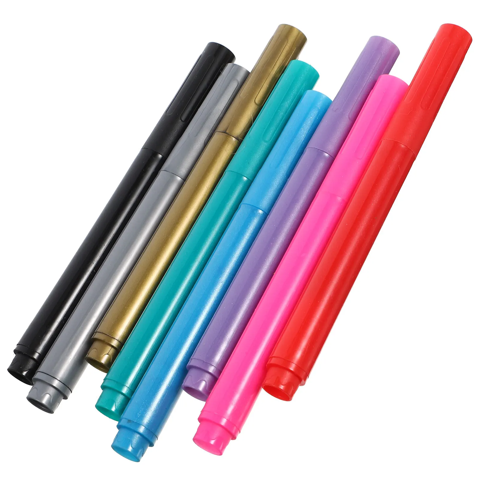 

8Pcs Metallic Washable Wine Glass Markers Quick Dry Pens for Party Glasses Scrapbooks Glitter Coloring Markers