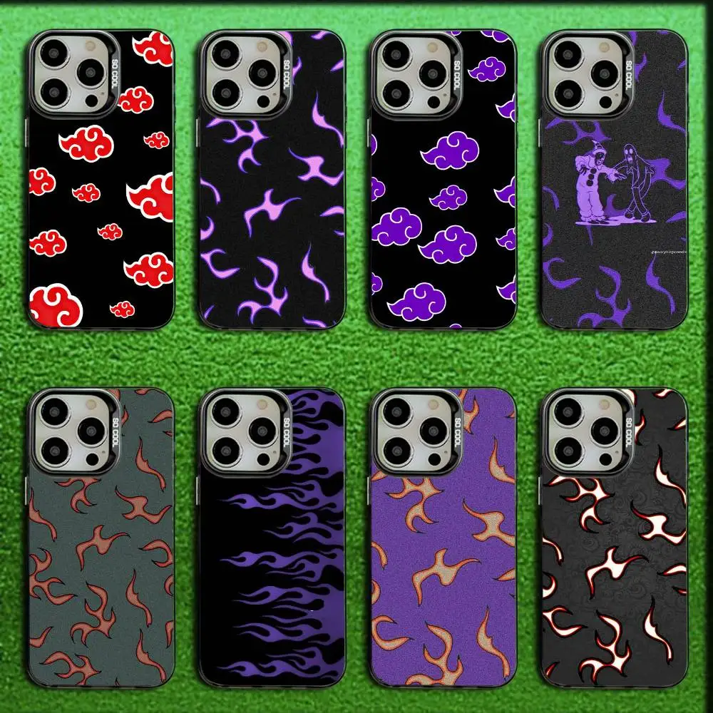 

Flame recolored Phone Case For iPhone 16,15,14,13,12,11,Mini,Pro,E,SE4,MAX Candy Matte Shockproof Black Cover