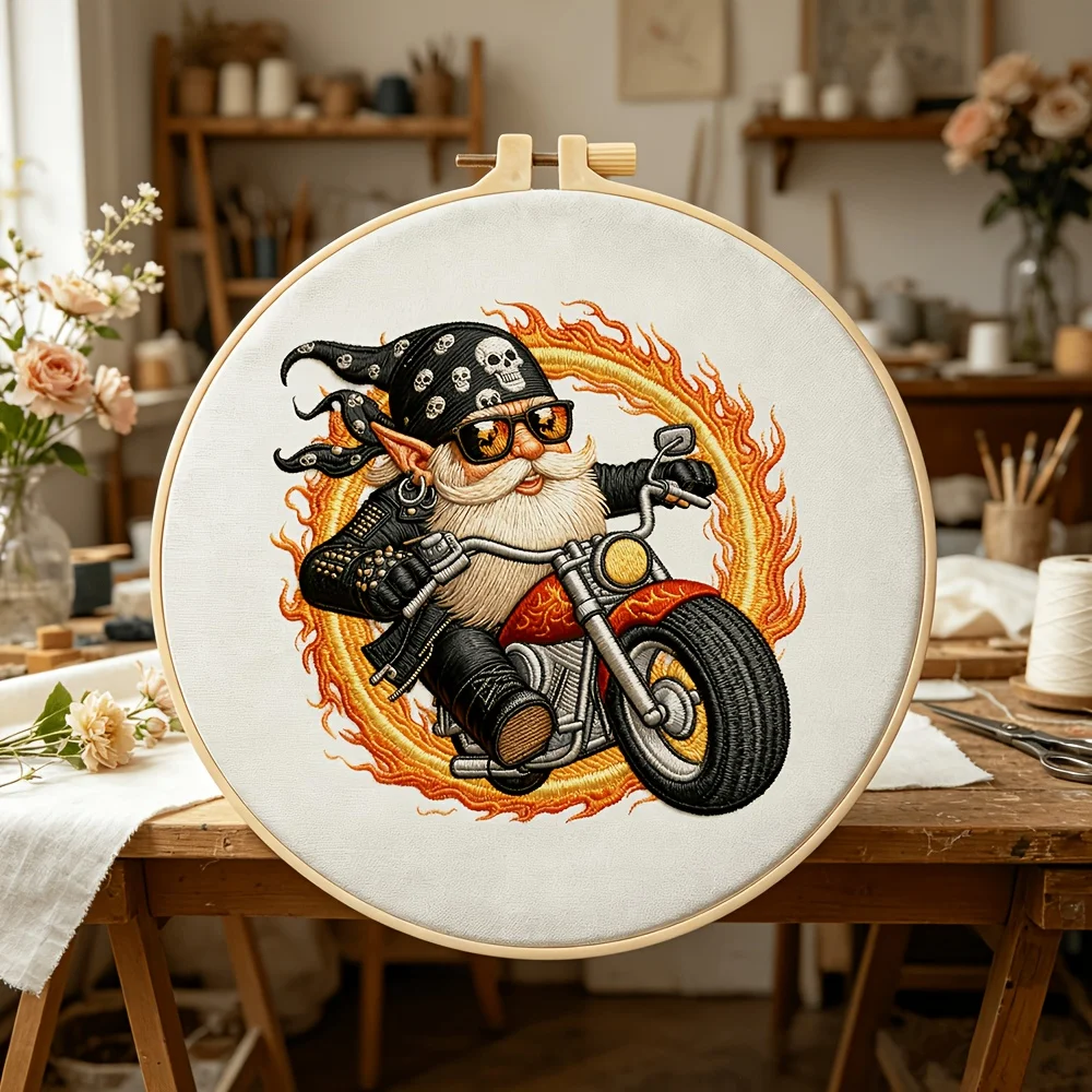 Stickerei-Set für Erwachsene Anfänger, Handgemachtes DIY-Stickerei-Set, Geeignet für Geschenke zu Feiertagen, Heimdekoration und Stickerei-Übungen
