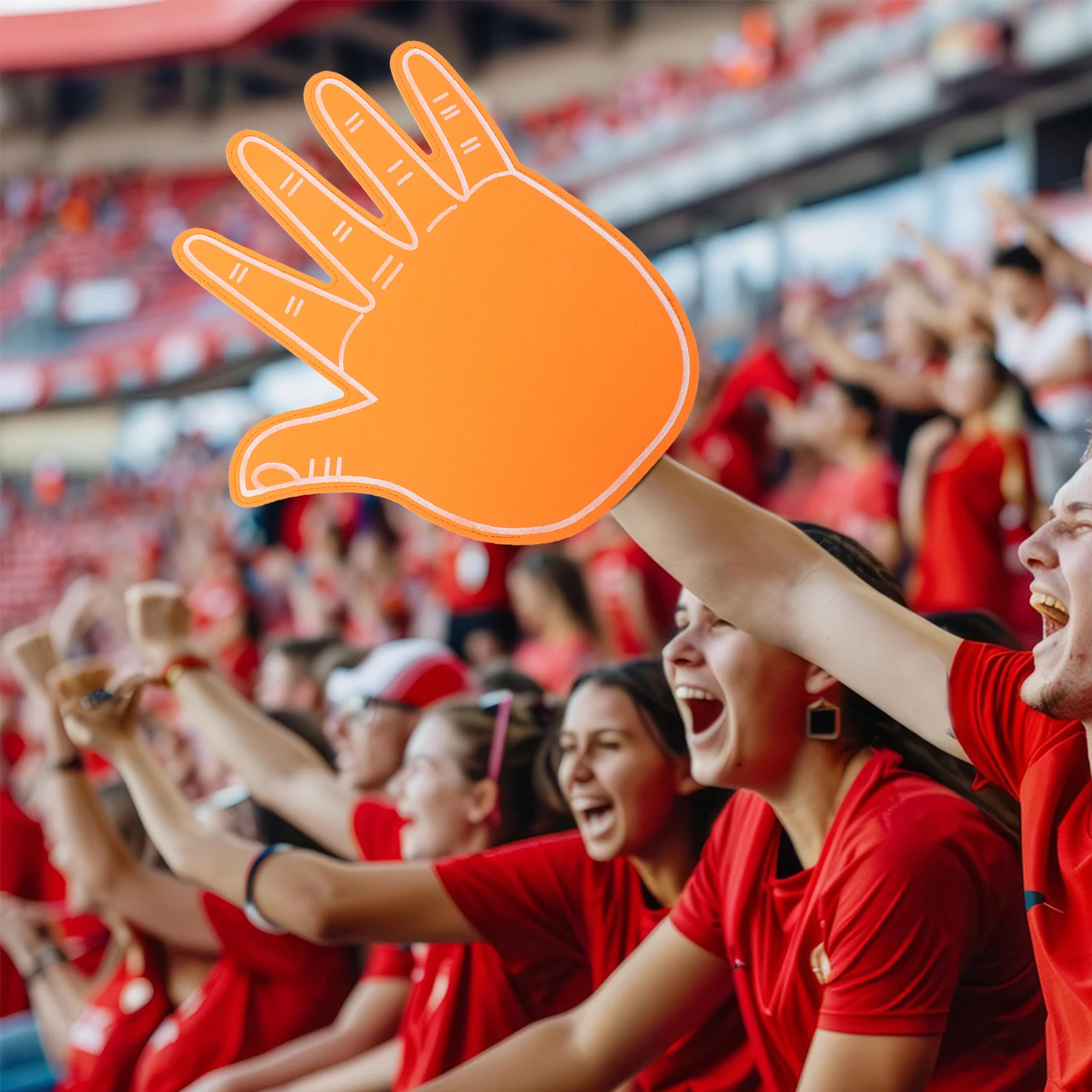

Large Palm Gloves EVA Soft Material Orange Giant Hands for Sports Events Parties Cheering Supplies Fingers Cheerleading Props