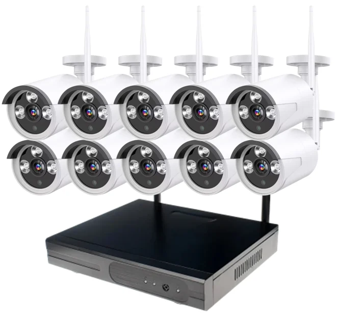 10Ch  5MP Wifi CCTV Cameras Color Full Day and Night Wireless IP Mini  Wifi NVR  Camera