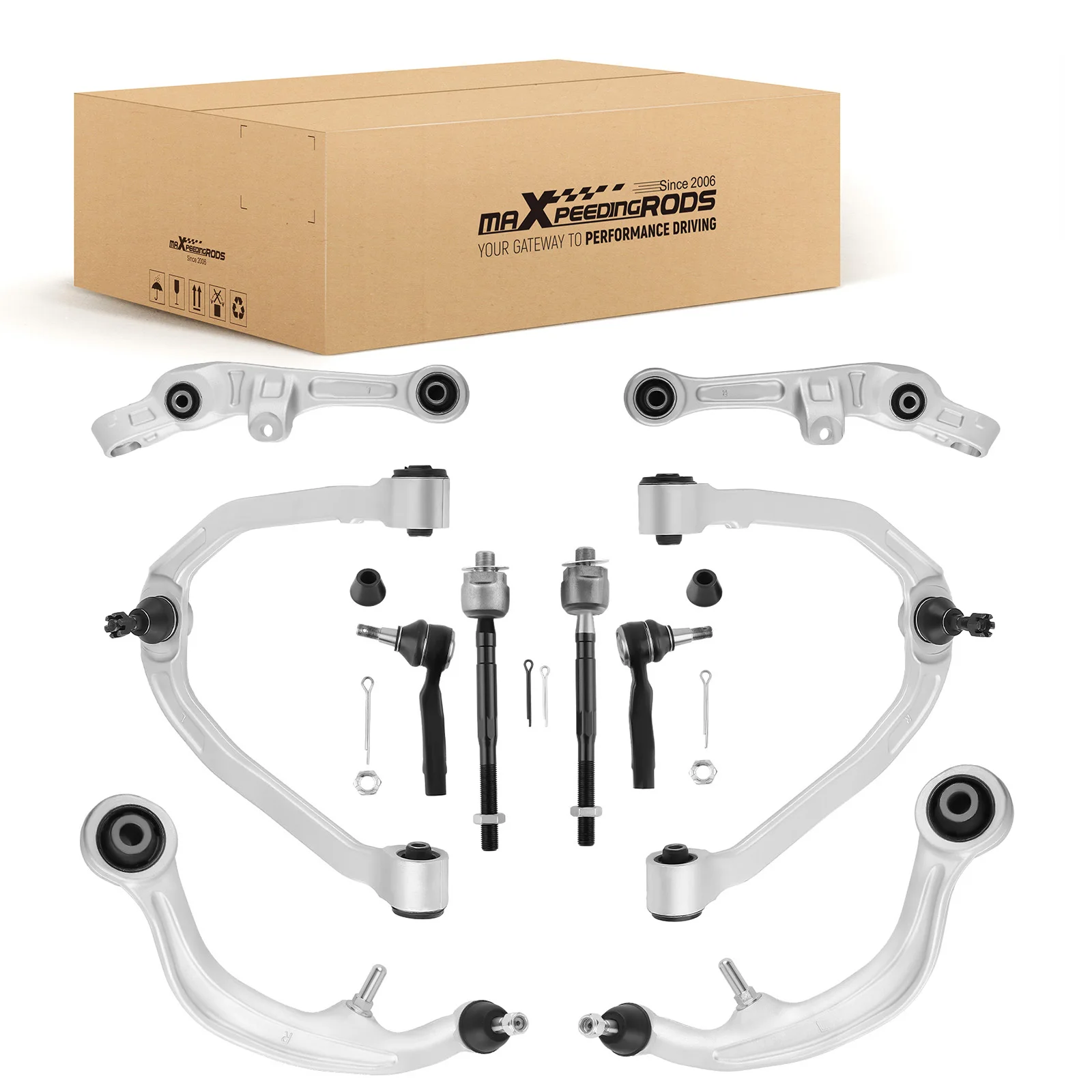 MaXpeedingrods Suspension Kit Front Upper & Lower Control Arm For Nissan 350Z Infiniti G35 2003 - 2009 RWD