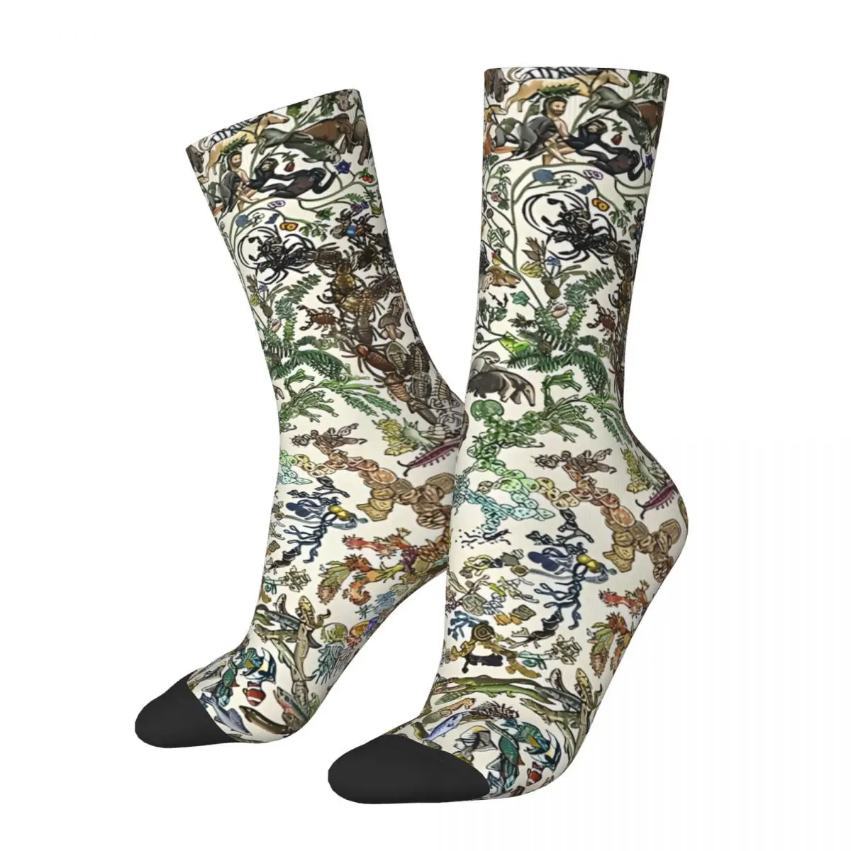 Calcetines de compresión con estampado de árbol de la vida para hombre y mujer, calcetín Unisex con diseño de árbol de la vida, Animal Evolution, color nuevo disponible