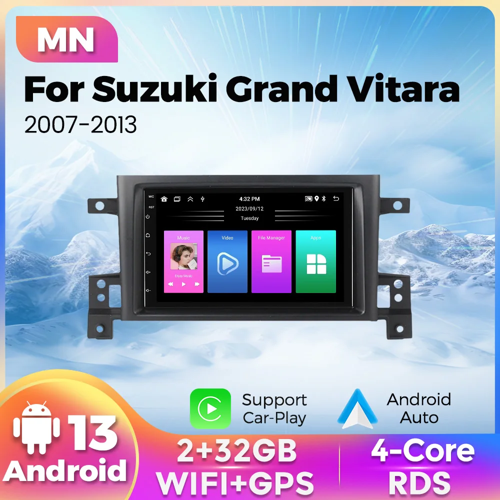 

MEKEDE 2 Din 7" android 15 car radio For Suzuki Grand Vitra 2005-2015 GPS navi Host unit 2+64G Stereo Multimedia player carplay