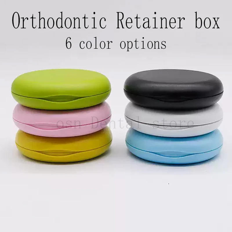 5/10Pcs Magnetic Closure Round Orthodontic Retainer Case Portable Clear Aligner Dental Storage Box