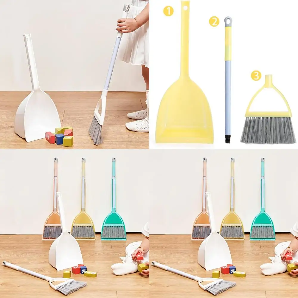 

4-Piece Junior Broom & Dustpan Set: Toddler Cleaning Tools for Boys & Girls, Ideal for Home and Pet Areas