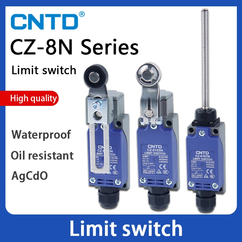 CNTD  Limit Switches  CZ-8104N 8105N 8107N 8108N 8109N 8111N 8166N 8167N 380V 220V 10A  High quality waterproof travel switch