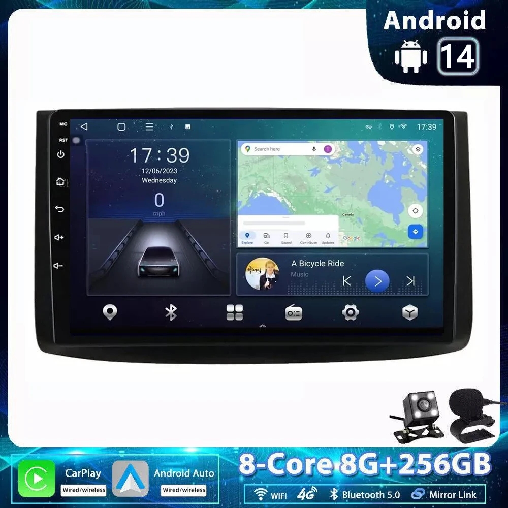 

8G + 256G Android 14 для Chevrolet AVEO T250 2006-2012, автомобильный радиоприемник 2 din android, авто мультимедийный GPS трек, Carplay 2din DVD стерео