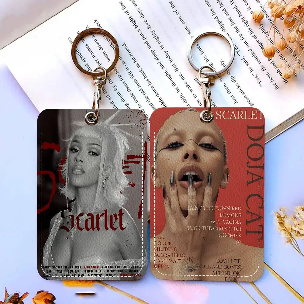 

Doja Singer C-Cat Personalised Print Card Holder Suitable For Holder Girls Door Card Case Women Badge Holder Keychain