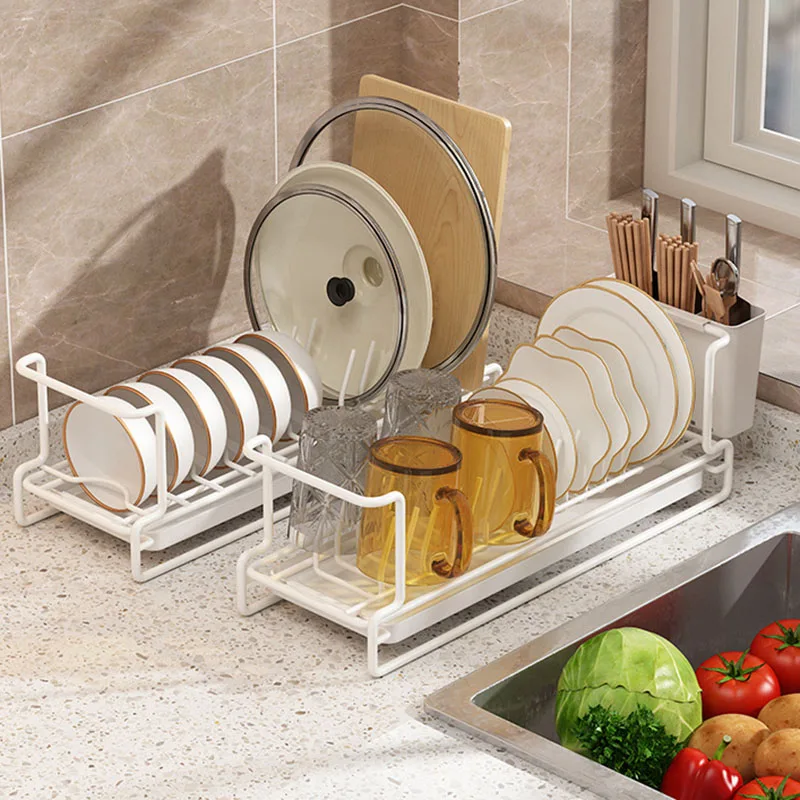 Kitchen Countertop Tableware Cooking Utensils Storage Rack Multifunctional Bowl and Dish Storage Rack