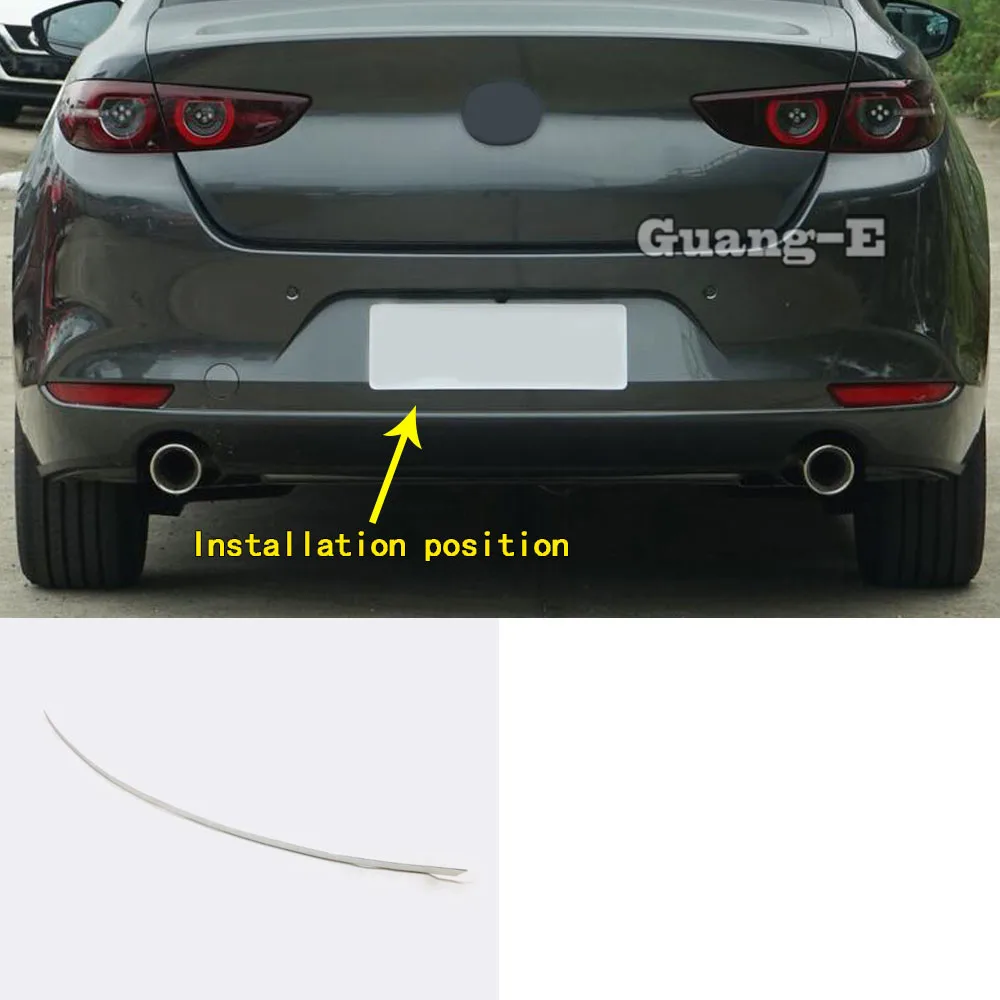 For Mazda 3 Mazda3 Axela M3 2019 2020 2021 2022 Car Body Cover Bumper Trim Sticks Frame Rear Back Tail Bottom Hoods Panel Parts