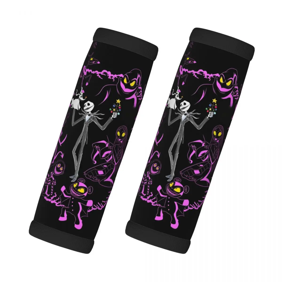 

Пользовательские ручки для багажа Джека Скеллингтона, ручки для упаковки, 2 шт., ручка для дорожной сумки, чемодана, мягкого самолета