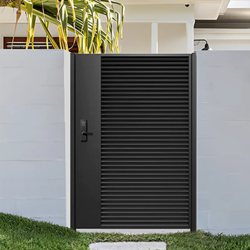 Newest Factory Customized Courtyard Gate Lock Courtyard Gate Decorative Modern Design Aluminum Courtyard Gate Door