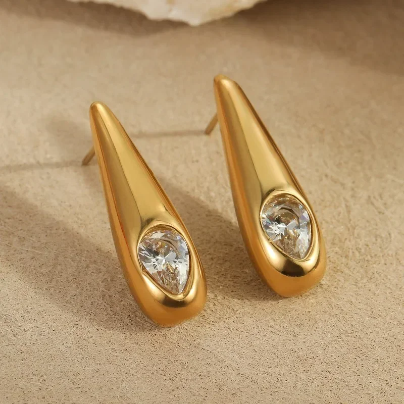 أقراط الزركون الفردية العصرية والراقية، تصميم بسيط، منتجات رائعة، مكانة وباردة.