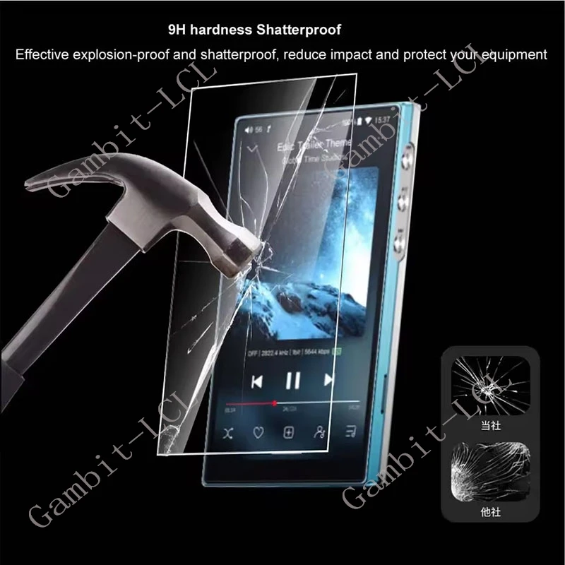 2-5 SZT. Szkło Hartowane 9H HD Do FiiO JM21 M21 SF-JM21 FiiOJM21 FiiOM21 Odtwarzacz Muzyczny Hi-Res MP3 Folia Ochronna Na Cały Ekran — zdjęcie produktu 2