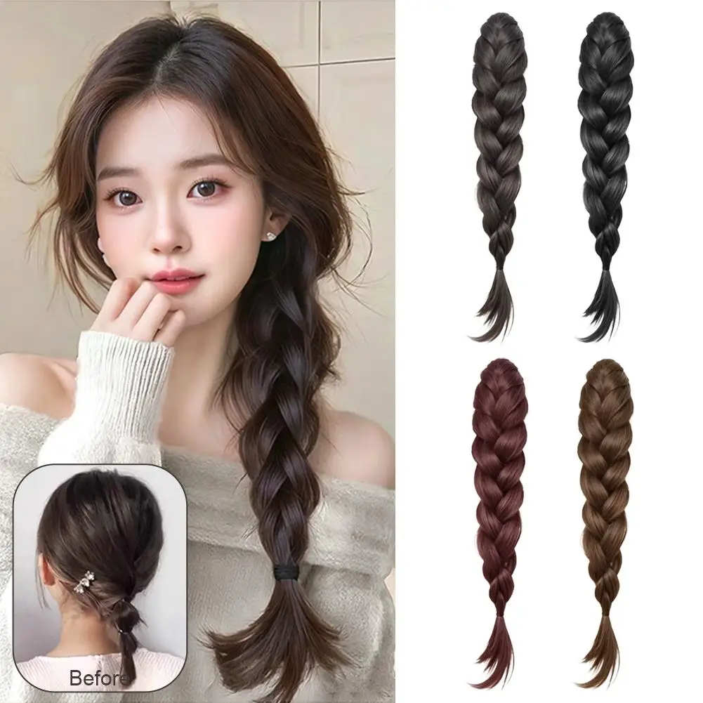 

Синтетические волосы для плетения косичек, черные, для прически «хвост», с заколкой-крабом, парик для детей, для костюмированных вечеринок и на Рождество