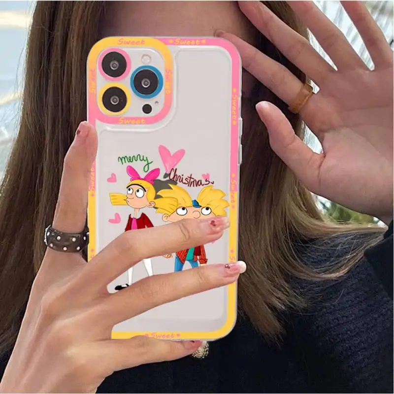 Hey Arnold Phone Case for iPhone 11 12 13 Mini Pro Max 14 Pro Max Case shell