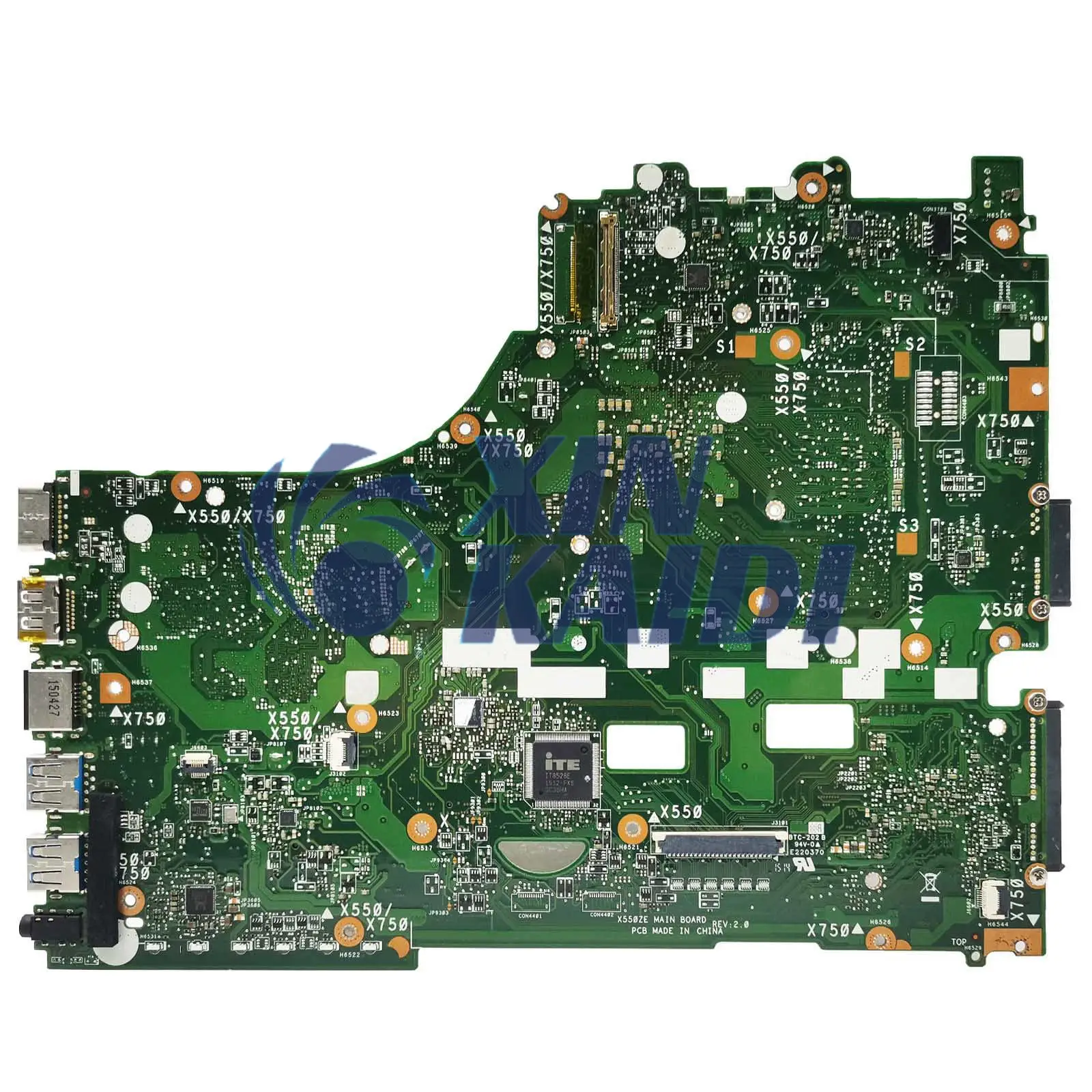 Imagem -02 - Placa-mãe para Laptop para Asus Mainboard para X550za X550ze X550z X750z K550z Vm590z A555z X750dp a8 A10 Fx7600pf X7500p Lvds Edp