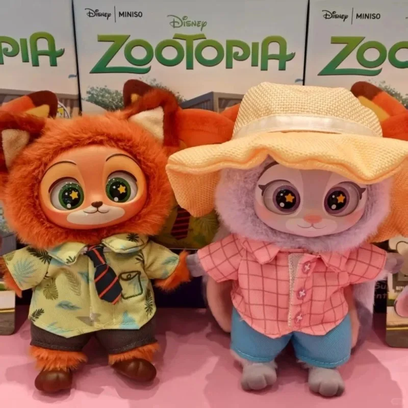 ズートピアブラインドボックスかわいいニックジュディアクションフィギュアぬいぐるみビニール人形ミステリーボックスアニメフィギュア漫画コレクション模型玩具