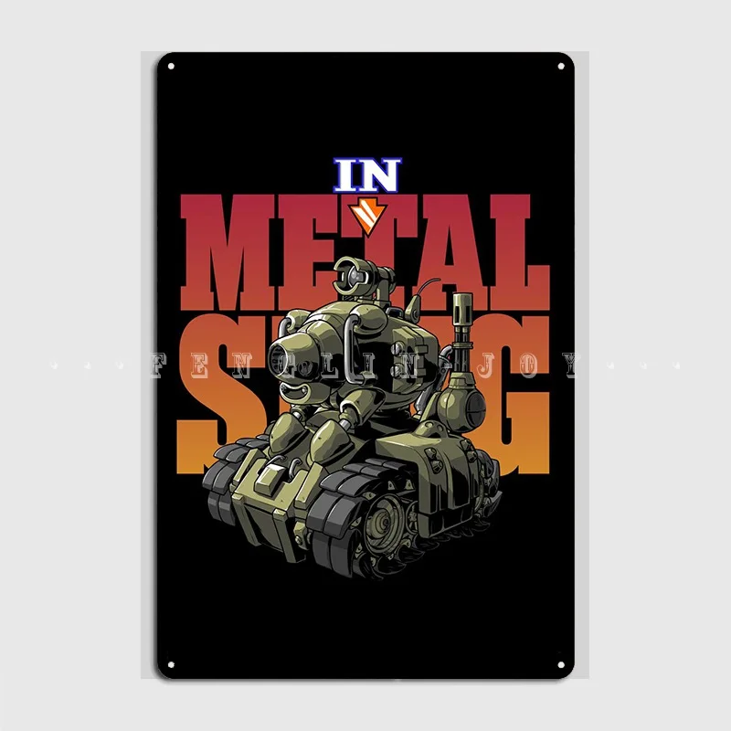 Metal Slug Tank Poster Metal Plaque Club Living Room Designing Wall Decor Tin Sign Posters