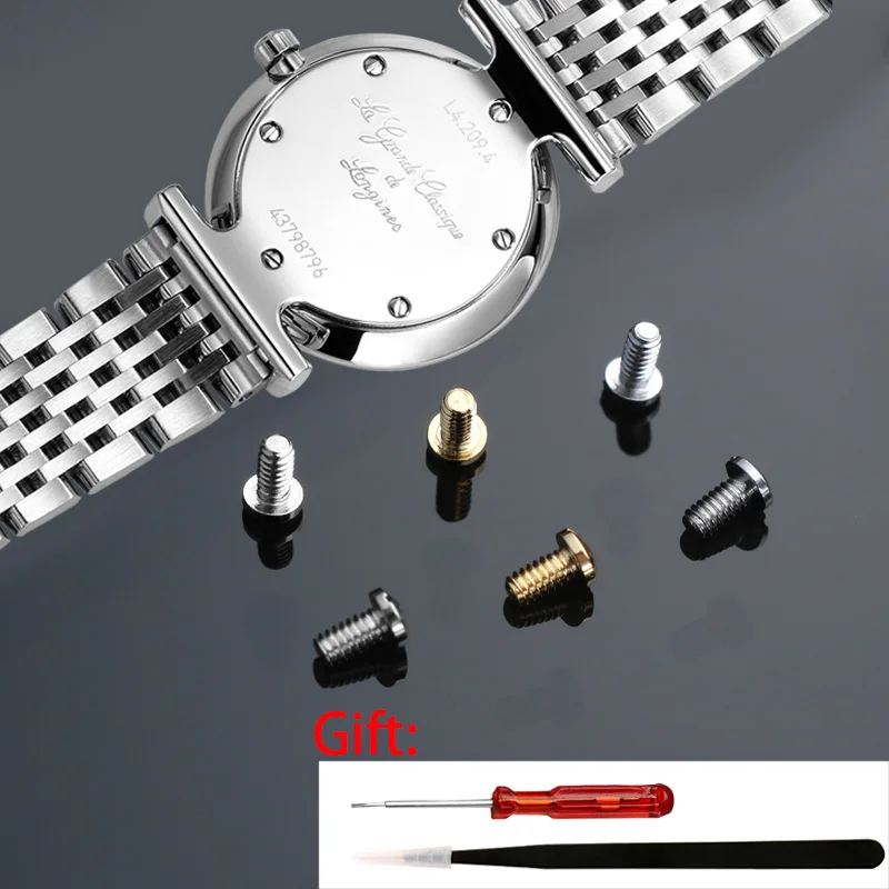 For La Grande Classique de Longines L4.209 L4.709 watch back cover screw mechanical watch screw repair accessories silver gold