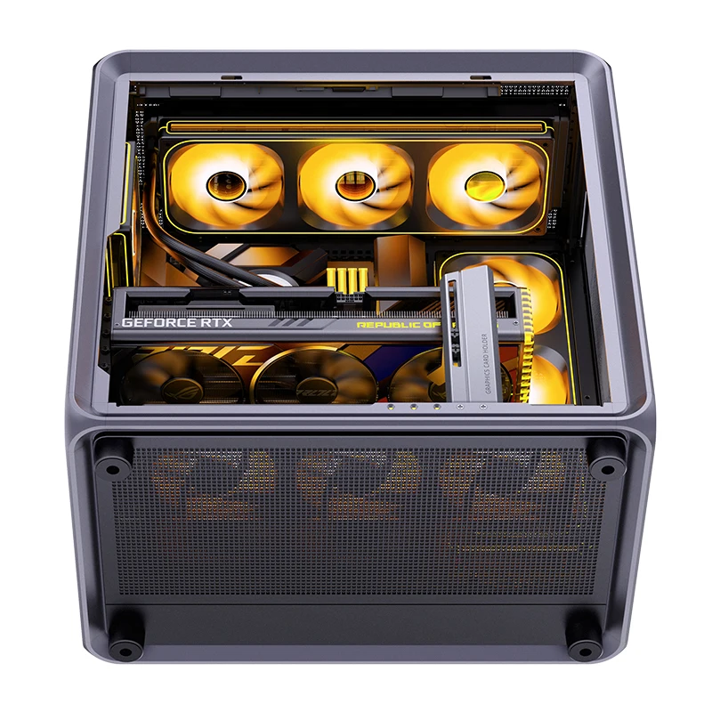 JONSBO BO400 ATX Aluminium Zeezicht Kamerbehuizing Driezijdig Transparant Host Ondersteunt 360-waterkoeling E-sport Game Machine-behuizing