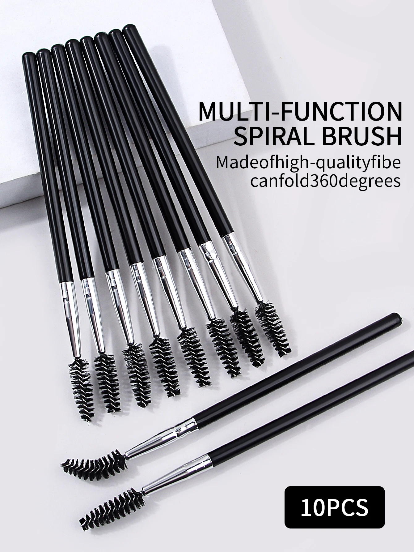 10 SZT. Szczoteczka do tuszu do rzęs w sztyfcie do makijażu oczu, odpowiednia do przedłużania brwi i rzęs, wielokrotnego użytku.