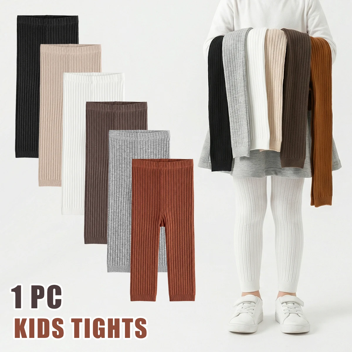 1 Paar Mädchen Skinny-Hosen, Baby-Strumpfhosen, Kinder-Leggings für Frühling und Herbst, mittlere Dicke, perfekt für den täglichen Gebrauch im Frühling und – Detail 1
